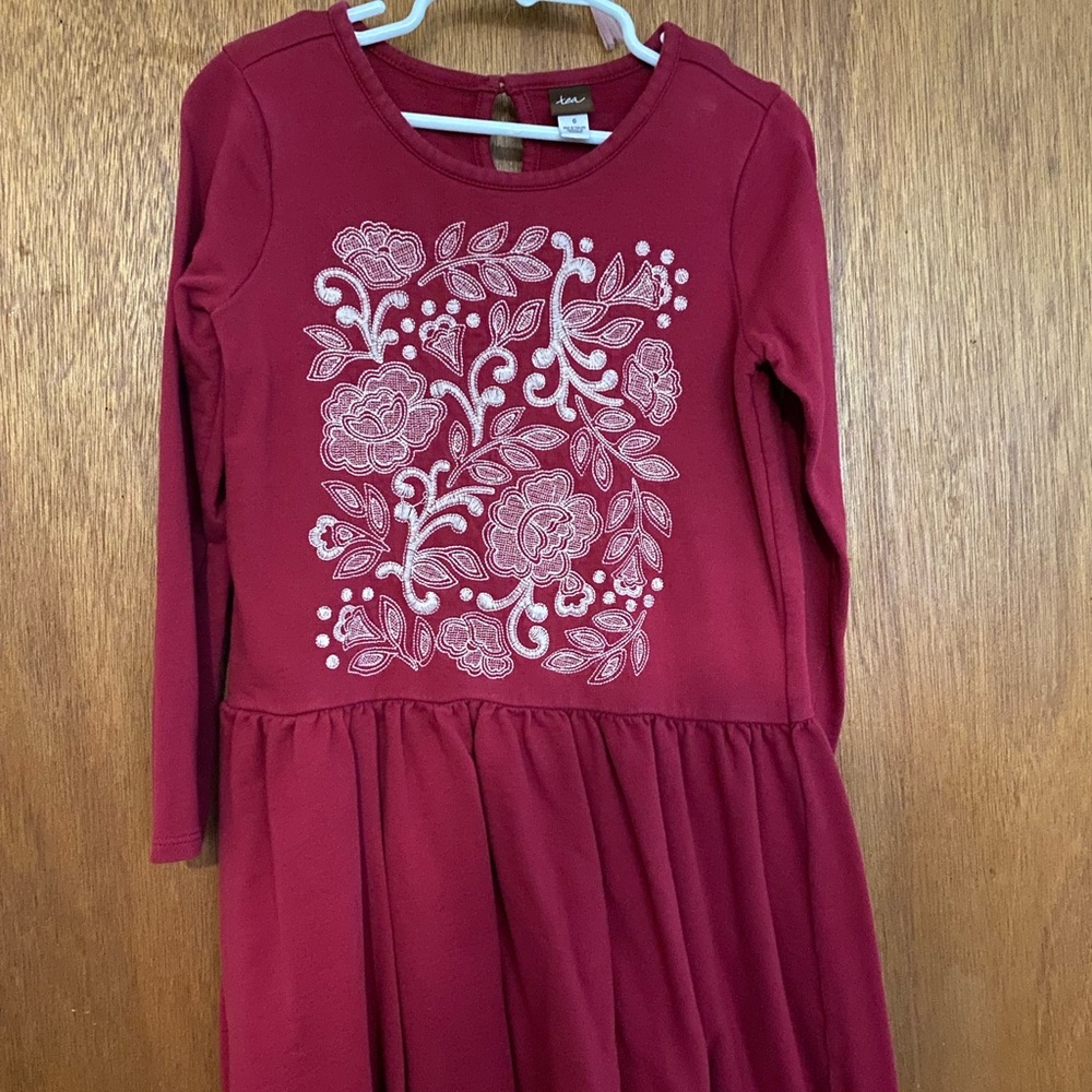 Burgundy Tea collection dress